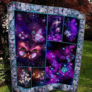 Beautiful Glowing Butterflies Quilt Blanket  Quilt